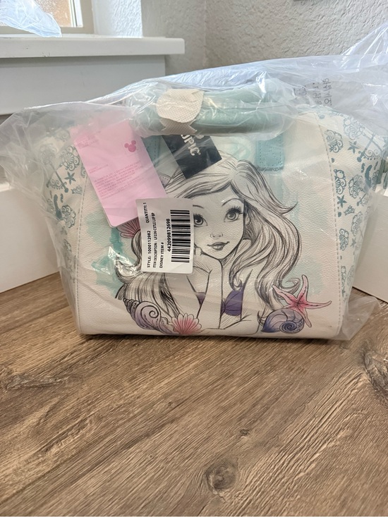 Loungefly Handbags - Loungefly White Teal Ariel Satchel with Pastel Accents